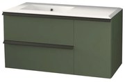 Mobile sottolavabo e lavabo Rodi verde opaco L 105 x H 57 x P 46 cm