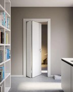 Porta pieghevole a libro asimmetrica Rimini bianco matrix L 60 x H 210 cm sinistra