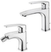 Set miscelatori Paffoni Lime lavabo e bidet con scarico incluso