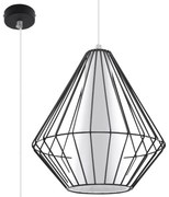 Lampadario a sospensione con filo DEMI 1xE27/60W/230V nero/bianco