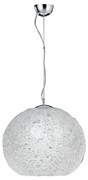 Lampadario Neoclassico Astra trasparente paralume cromo 3x E27 Ø45cm LUCE AMBIENTE DESIGN