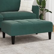 Poggiapiedi Verde Scuro 77x55x31 Cm İn Velluto /