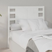 Testiera Per Letto Bianca 106x4x100cm İn Legno Massello Di Pino /