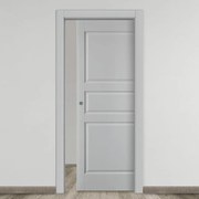 Porta scorrevole New York grigio L 70 x H 210 cm reversibile