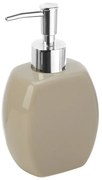 Dispenser sapone liquido da appoggio ceramica tortora