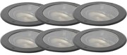 Set di 6 faretti da terra orientabili AR111 IP65 - Delux Honey