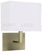 Applique da parete per hotel - metallo ottone anticato e paralume i...