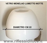 Artemide ricambio Menelao lumetto notte diffusore in vetro