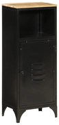 Mobile Da Bagno 40x27x90 Cm İn Ferro E Legno Massello Di Mango /