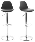 Set di 2 sgabelli da bar design colore nero STEEVY