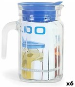 Boccale con Coperchio e Dosatore Borgonovo Igloo Quadrato Azzurro 600 ml (6 Unità)