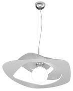 Sospensione Moderna Warped Metallo Grigio 1 Luce E27 D.50Cm