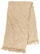 Copriletto in cotone beige per letto matrimoniale 250x260 cm Sahara - Tiseco Home Studio