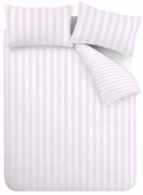 Set copripiumino e federa bianco e rosa per letto singolo 135x200 cm Stripe Tease – Sassy B