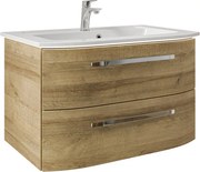 Mobile da bagno sospeso Contea di Pelipal L 78 x H 48 x P 49.5 cm rovere riviera, 2 cassetti