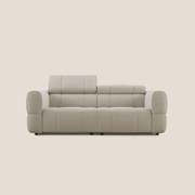 Giotto Divano modulare con opzione relax elettrico in microfibra effetto velluto impermeabile T09 beige