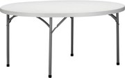 CATE - tavolo catering rotondo pieghevole salvaspazio in acciaio e abs