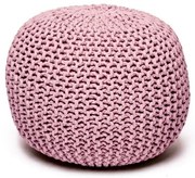 Poggiapiedi rosa con rivestimento in lavorato a maglia Jagger – Bonami Essentials