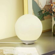 Lindby Smart lampada da tavolo LED Cosmia, bianco, vetro, Tuya