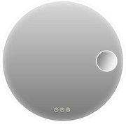 Specchio con illuminazione integrata completo di faretto bagno tondo Logos L 80 x H 80 x P 2.5 cm