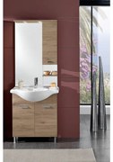 Mobile sottolavabo e lavabo Rimini rovere nabucco L 70 x H 80 x P 33.5 cm 1 vasca, 2 ante