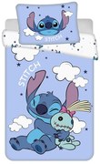Set copripiumino e federa da bambini blu in cotone per culla 100x135 cm Lilo &amp; Stitch "Clouds" – Jerry Fabrics