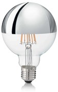 10 Lampadine Led Globo D95 E27 8 Watt 3000 K 520 Lm Trasparente Cromo