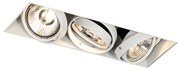 Faretto da incasso bianco GU10 AR70 senza cornice 3 luci - Oneon