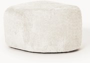 Pouf ovale in teddy bouclé Wolke