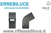 Errebiluce dual 90 lampada da parete per esterno grigio antracite