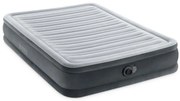 67768ND - Materasso Gonfiabile Dura-Beam Comfort Plush Piazza e Mezza con Pompa Elettrica Incorporata, pvc, Grigio, 137x191x33 cm - Intex