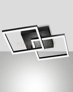 Bard applique nera 2 luci a led 3000k - 39w - 3880 lm dimmerabile