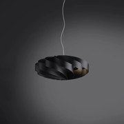 Sospensione Moderna 1 Luce Flat In Polilux Nero D30 Made In Italy