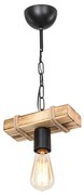 Lampada da soffitto in nero-naturale 10x20 cm - Squid Lighting