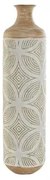 Vaso Home ESPRIT Verde Beige Naturale Metallo Tropicale 18 x 18 x 66 cm