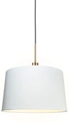 Lampada a sospensione moderna in bronzo con paralume 45 cm bianco - COMBI 1