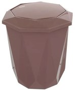 Pattumiera bagno rosa con coperchio basculante e capacità 5,5 lt