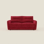 Elios Divano letto con morbidi cuscini spalliera in tessuto smacchiabile T24 rosso bordeaux