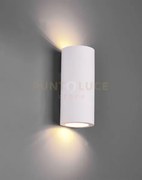 Zazou applique in gesso bi-emissione h.16,5cm  2 luci attacco gu10