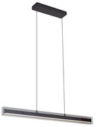 Lampada a sospensione moderna nera con vetro fumé con LED Easylift - Catch