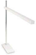 Lampada Da Scrivania Moderna Gru Metallo Bianco Led 6,3W 3000K Luce Calda