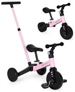 Triciclo con barra di guida in rosa ECOTOYS