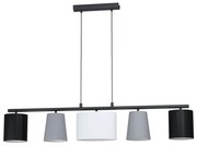 Lampadario Country charm Almeida nero 5x E14 EGLO