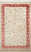 Ghom Tappeto persiano 110 x 80 Beige (Iran) Annodato A Mano