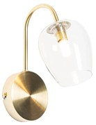 Lampada da parete classica oro con vetro - Elien