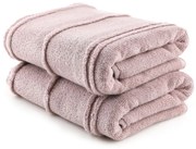 Set di asciugamani tipo terry rosa 2 pz 50x90 cm Arden – Foutastic