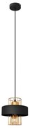 Lampadario a sospensione con filo VOLTA 1xE27/15W/230V nero/oro