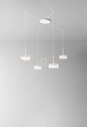 Sospensione aere 4 luci in alluminio colore bianco a led 14w 4480lm...