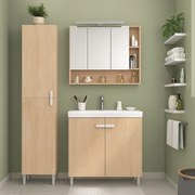 Mobile da bagno sotto lavabo SENSEA Easy rovere laccato opaco L 70 x H 80 x P 40 cm 2 ante, lavabo non incluso