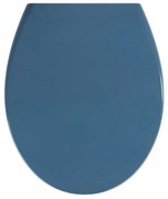 Sedile WC blu scuro con chiusura facilitata , 44,5 x 37,5 cm Samos - Wenko